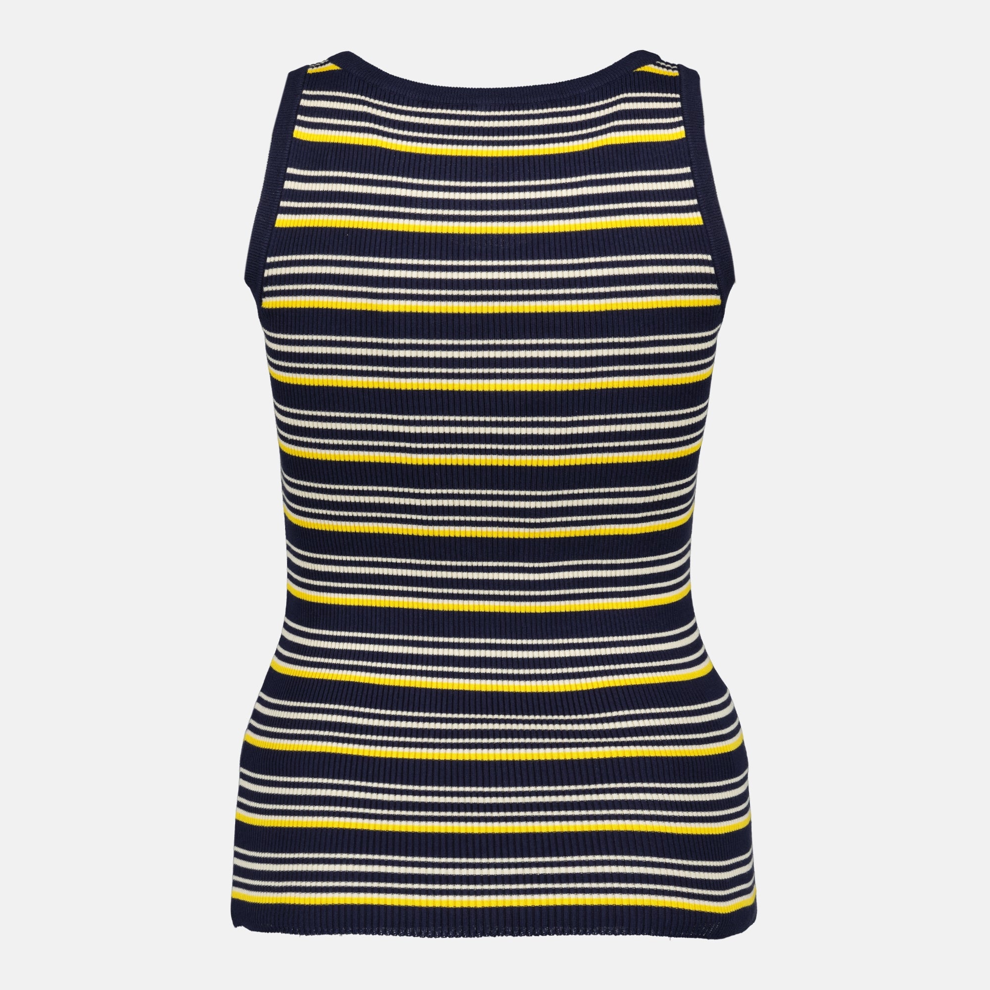 Image de l'article Débardeur à rayures bleu marine de la marque Miu Miu pour Femme - Saison Printemps-Été 2026 - Vue de Dos