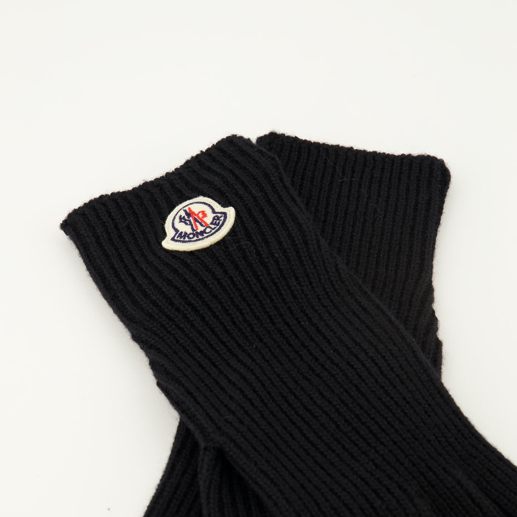 Image de l'article Gants en laine noir de la marque Moncler pour Homme - Saison Automne-Hiver 2025 - Vue détaillée_2