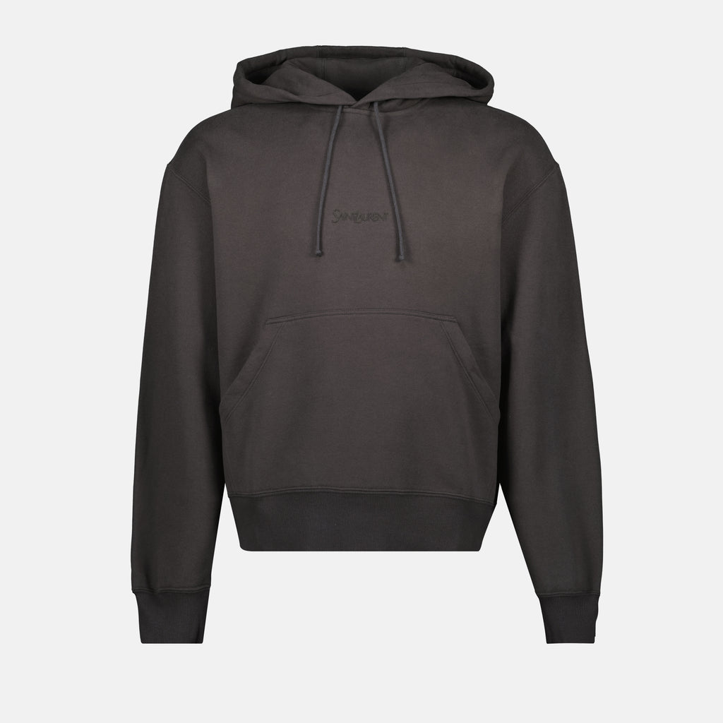 Imagen del sudadera con capucha bordada de la marca Saint Laurent para Hombre - Temporada Otoño-Invierno 2025 - Vista Frontal