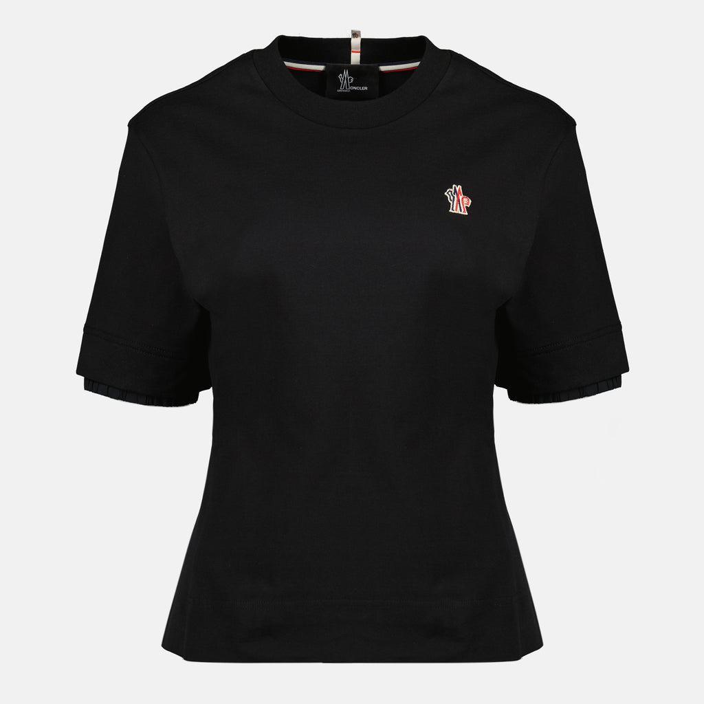 Image de l'article T-shirt logo noir de la marque Moncler Grenoble pour Femme - Saison Printemps-Été 2026 - Vue de Face