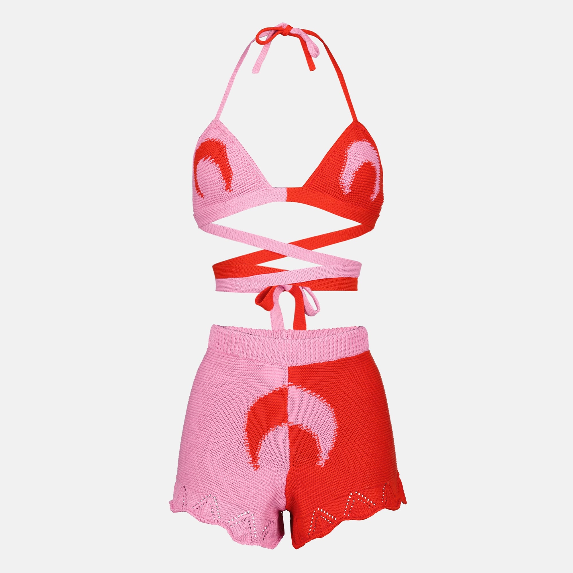 Tops Moon Häkelstrick-BH in Rot Marine Serre Rouge Femme