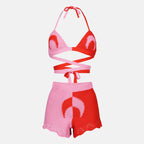 Shorts Mini short Moon en maille crochet rouge Marine Serre Rouge Femme