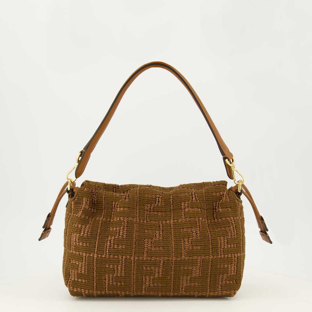 Sacs à main et épaule Mamma Baguette Medium Brown Raffia Effect Bag Fendi Marron Femme