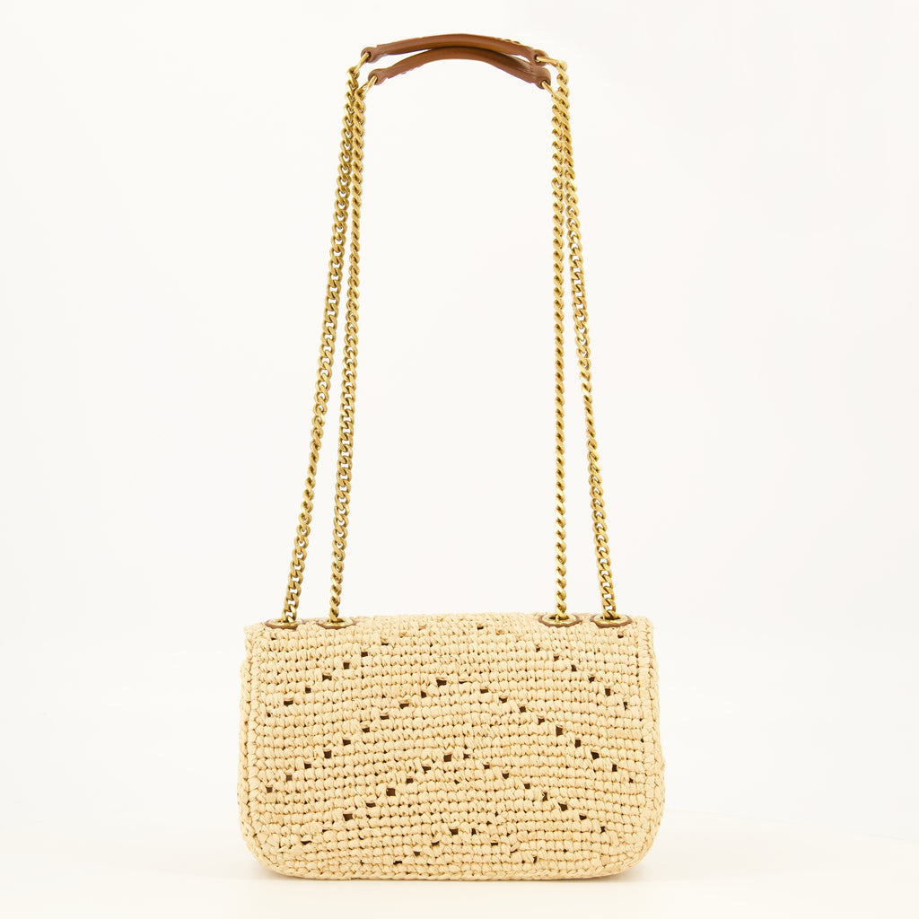 Sacs bandoulière Loulou Mini Bag em Ráfia Bege Saint Laurent Beige Femme