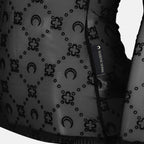 Bild des schwarzen Mesh-Monogramm-Tops von Marine Serre für Frauen - Herbst-Winter 2025 Saison - Detaillierte Ansicht_1