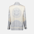 Camisas Camisa de Seda Barocco Versace Cinza Femme