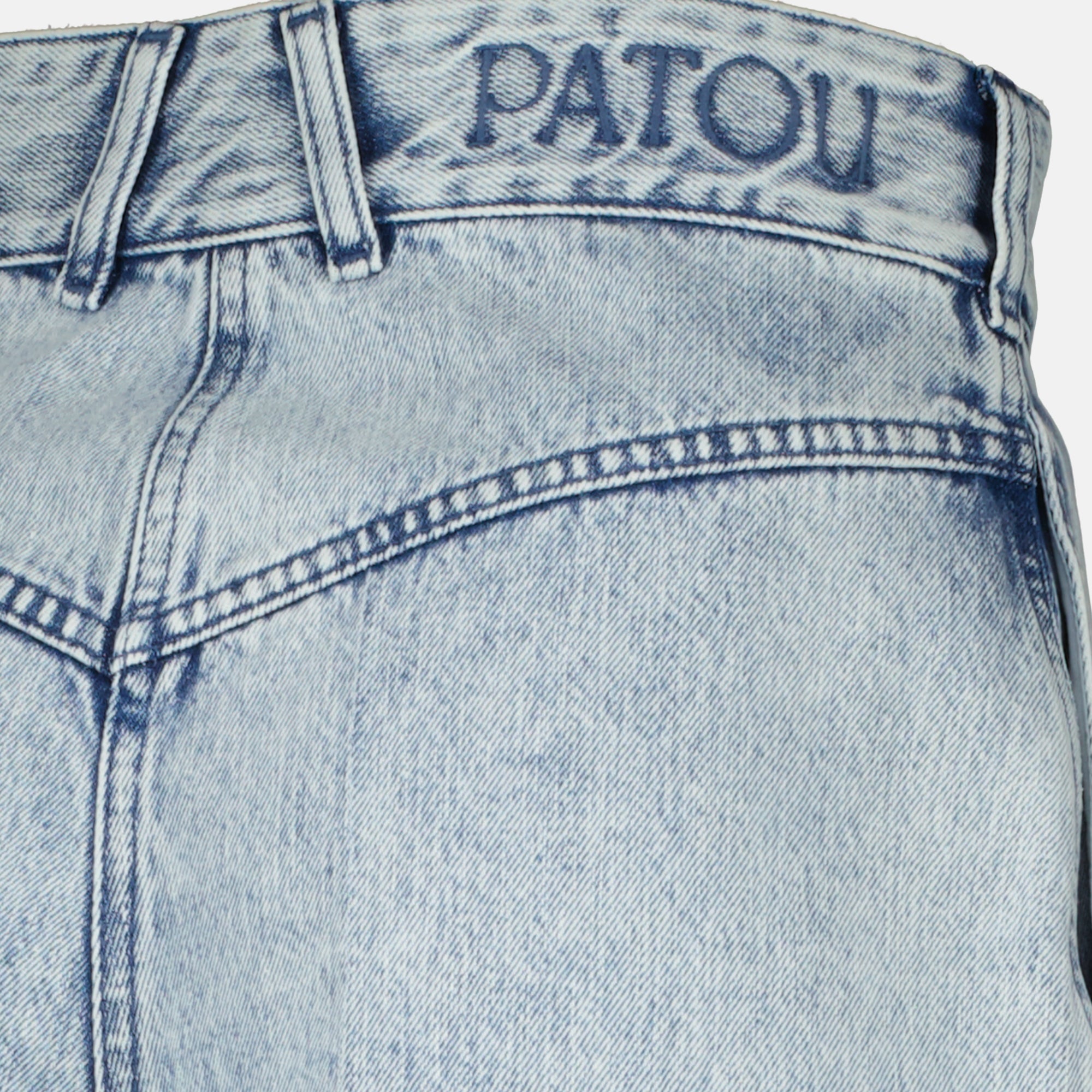 Image de l'article Bermuda en denim bleu de la marque Patou pour Femme - Saison Printemps-Été 2026 - Vue détaillée_1