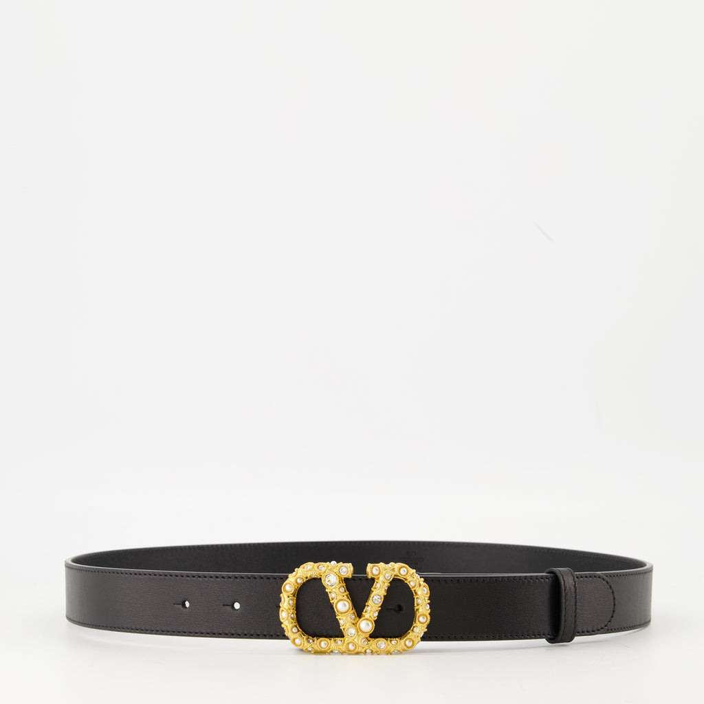 Ceintures VLogoクリスタルベルト Valentino Garavani Noir Femme