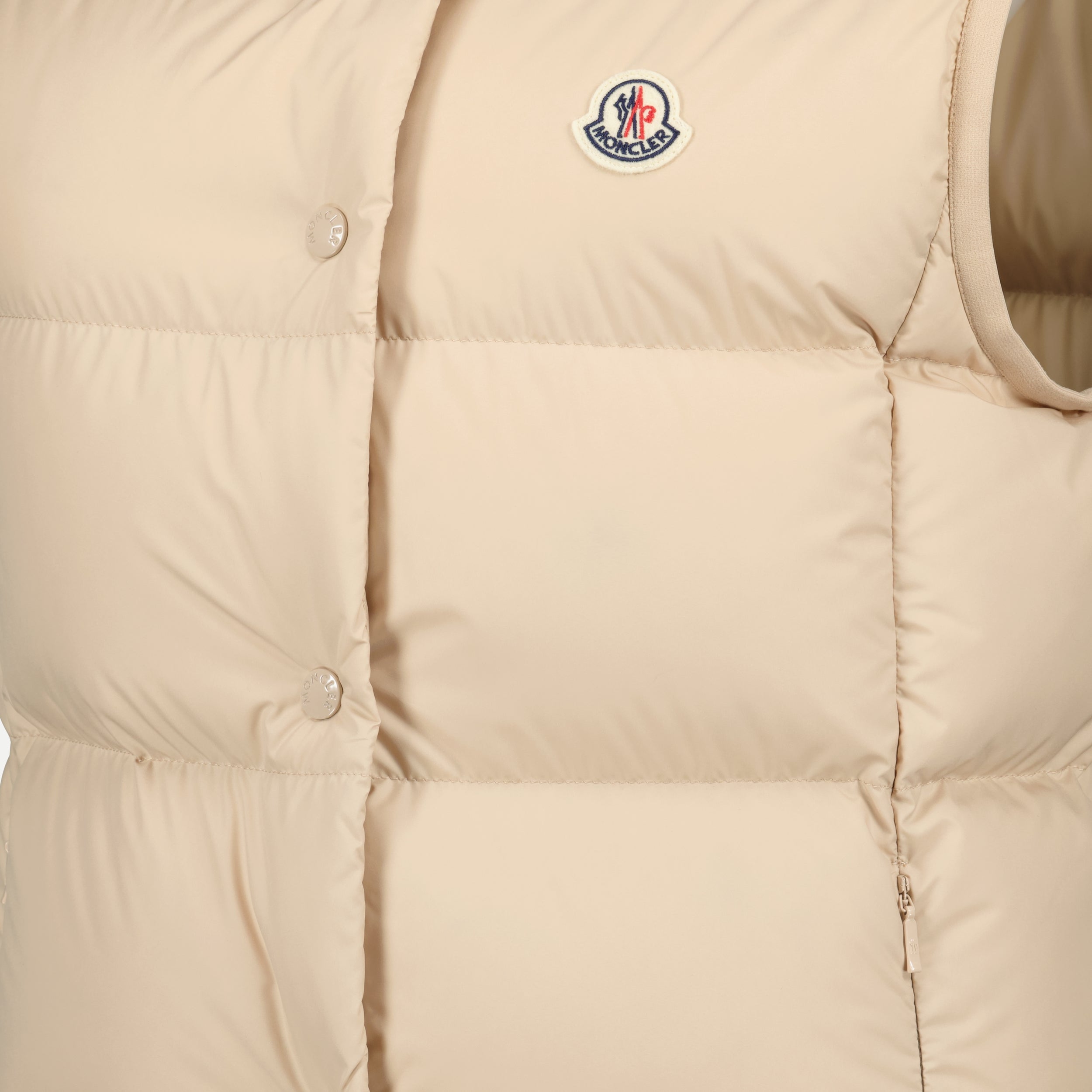 Vestes Doudoune sans manches Badia Moncler Beige Femme
