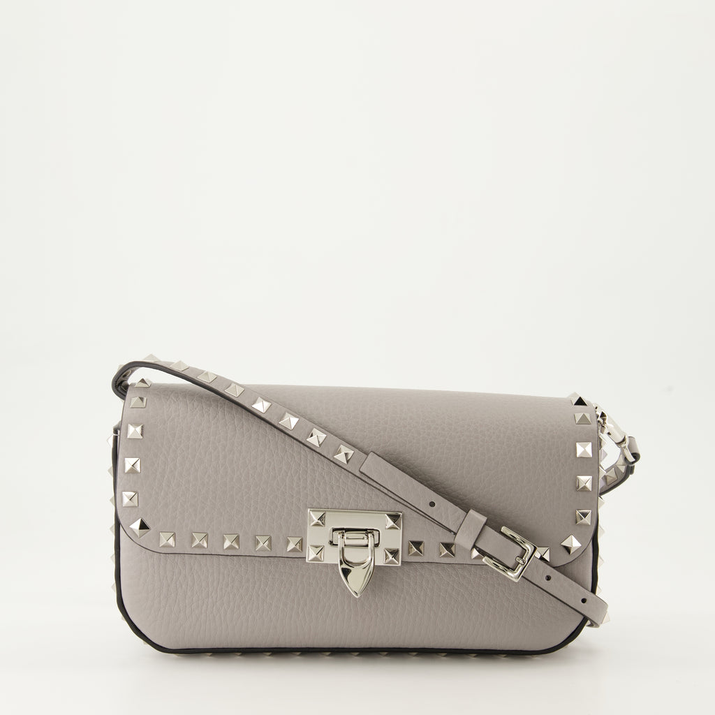Umhängetaschen Rockstud Schultertasche Valentino Garavani Grau Femme