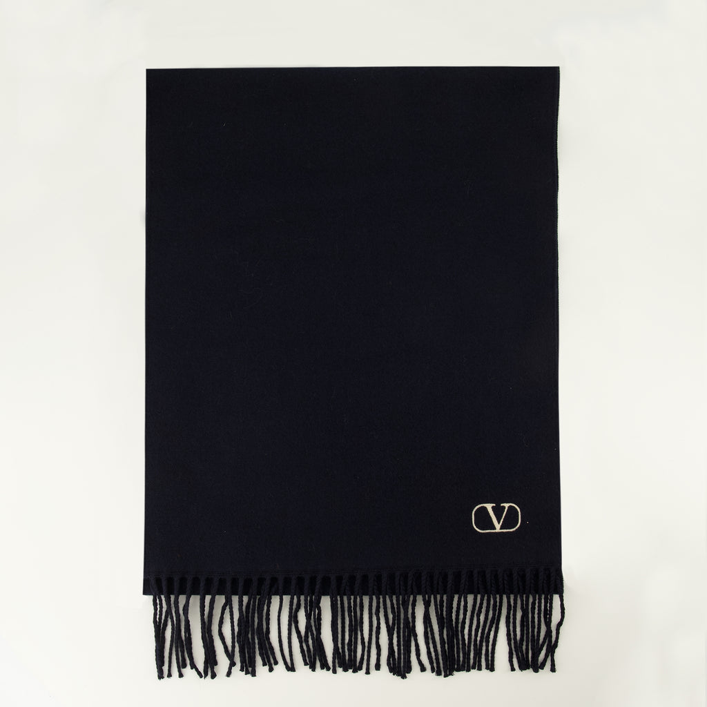 Écharpes, foulards et gants Cachecol de Lã VLogo Azul Marinho Valentino Garavani Bleu foncé Homme