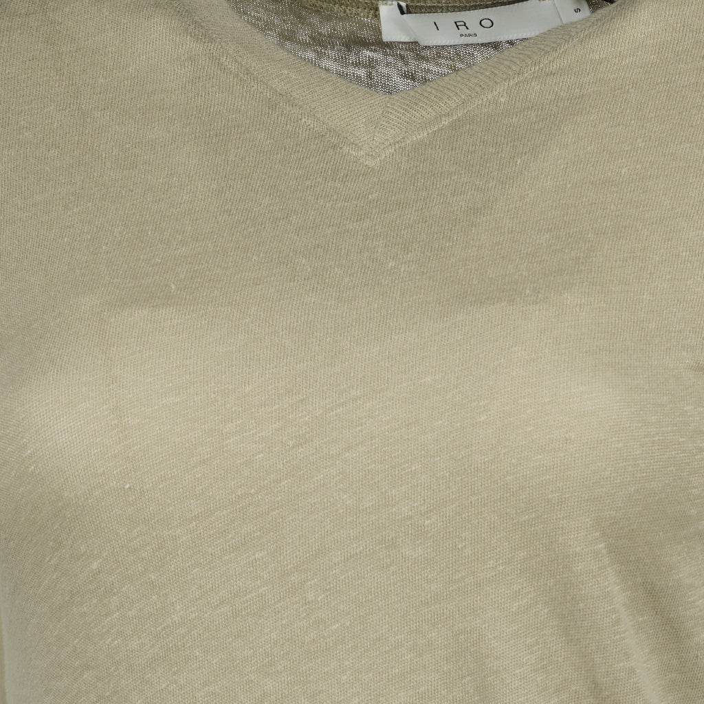 T-shirts T-shirt kaki en lin Iro Kaki Femme