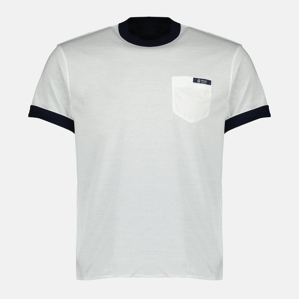 Image de l'article T-shirt réversible en coton de la marque Prada pour Homme - Saison Printemps-Été 2026 - Vue de Face