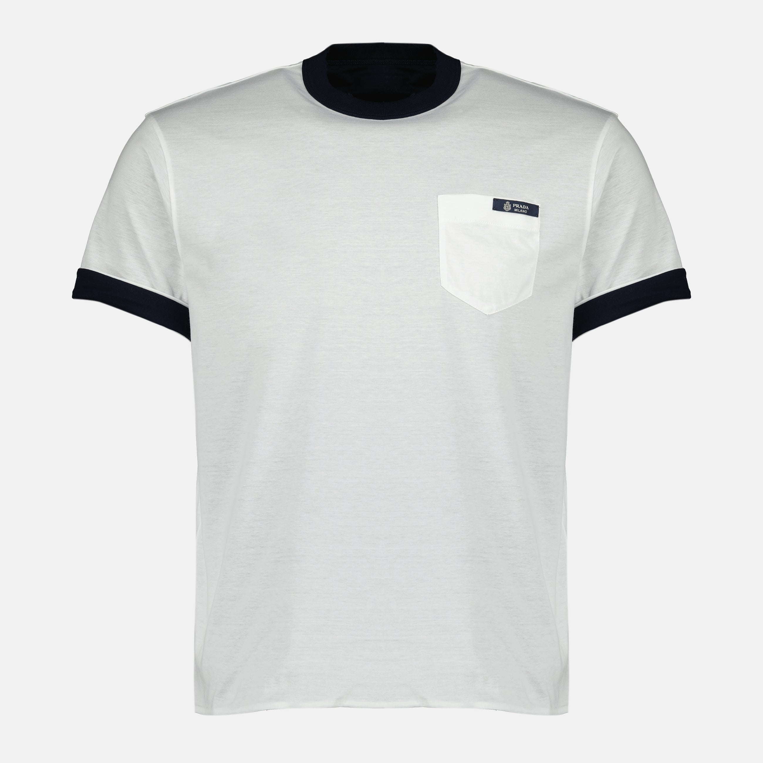 Image de l'article T-shirt réversible en coton de la marque Prada pour Homme - Saison Printemps-Été 2026 - Vue de Face