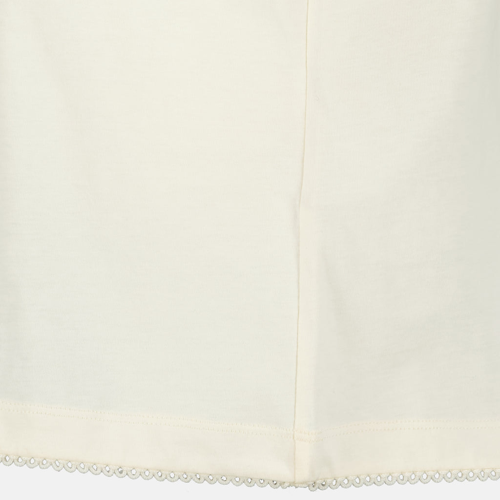 Imagen de la camiseta blanca con logo de la marca Moncler para Mujer - Temporada Primavera-Verano 2026 - Vista Trasera