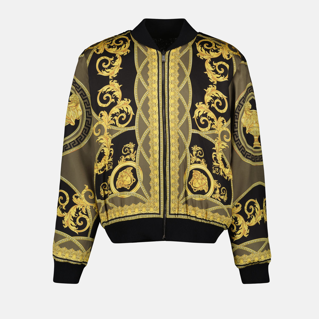 Jackets Reversible Barocco Bomber Versace Yellow Homme