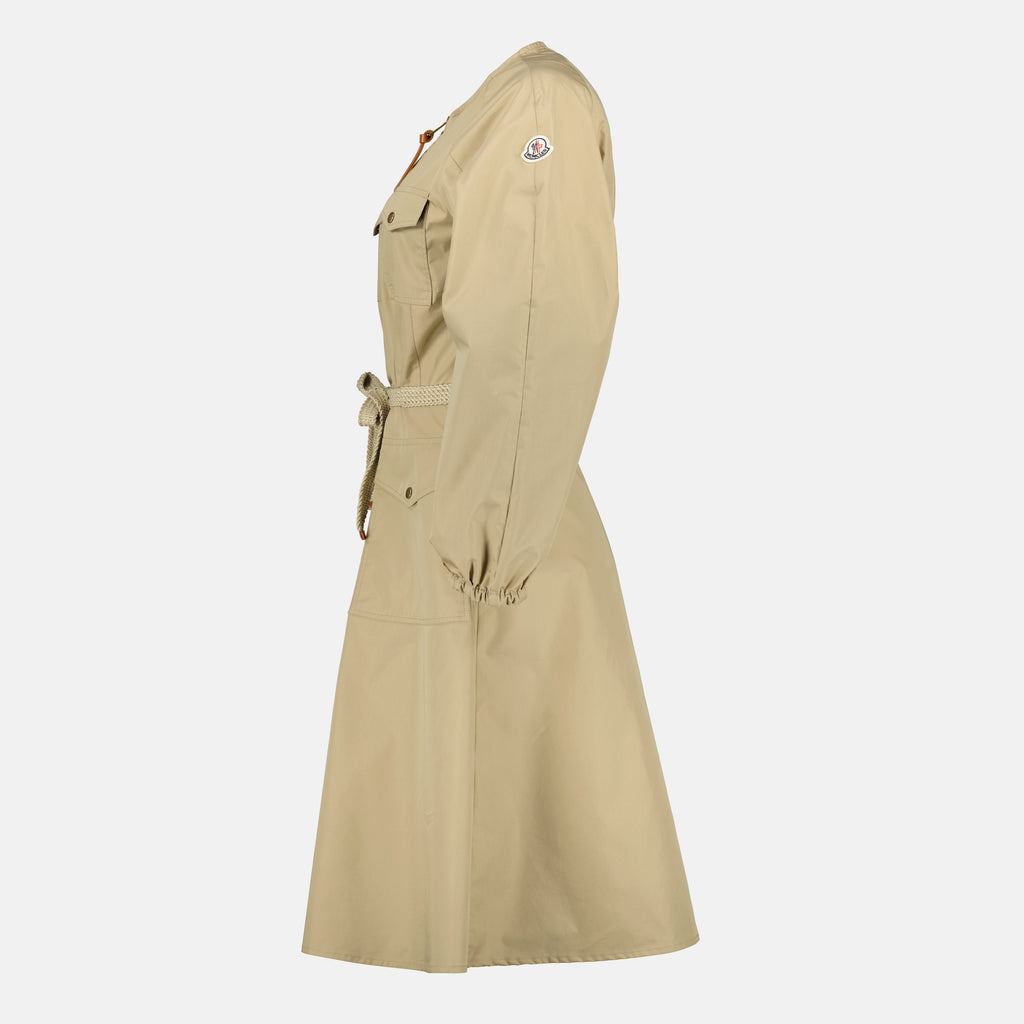Robes Vestido de Popelín Beige Moncler Beige Femme