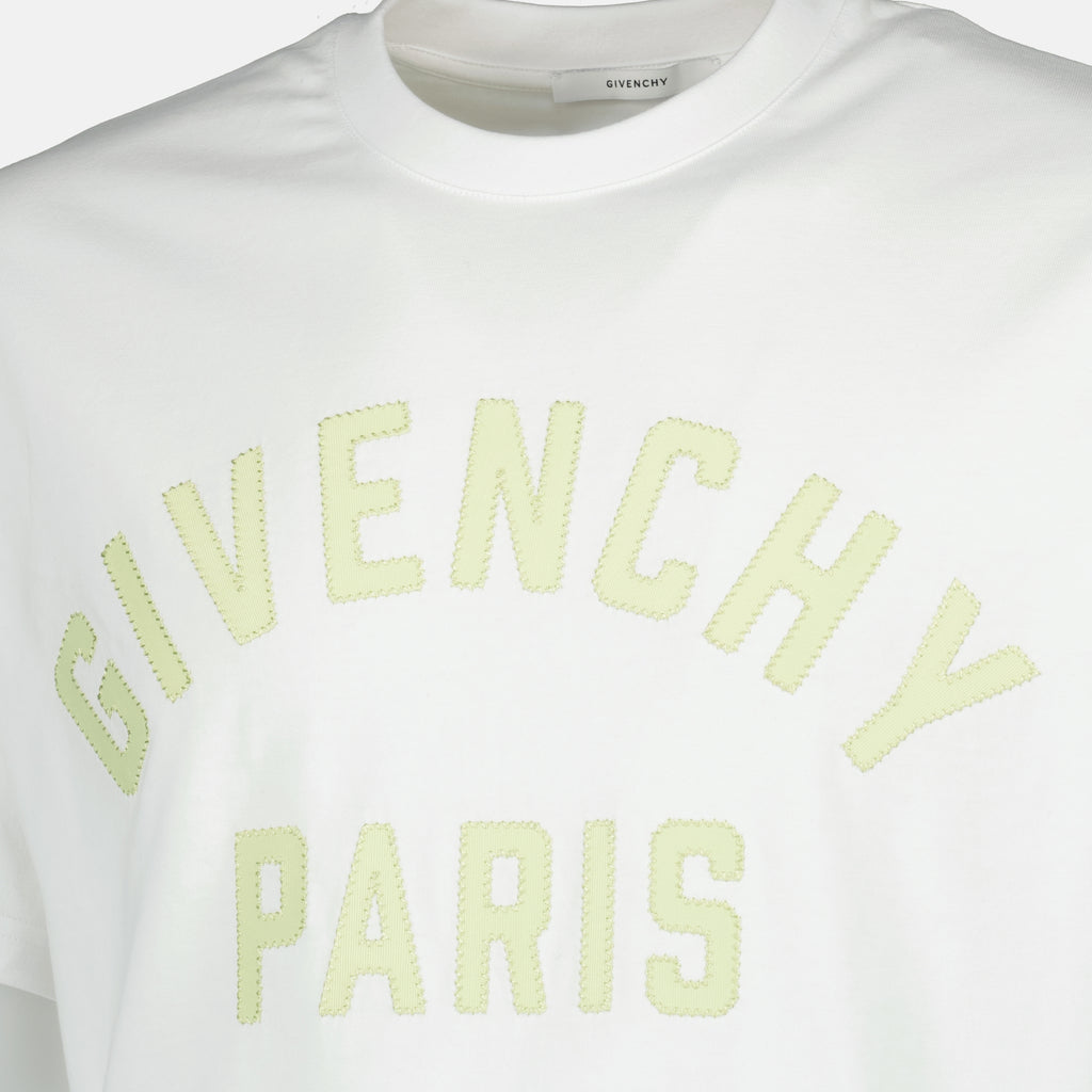 Image de l'article T-shirt brodé blanc de la marque Givenchy pour Homme - Saison Printemps-Été 2026 - Vue détaillée_1