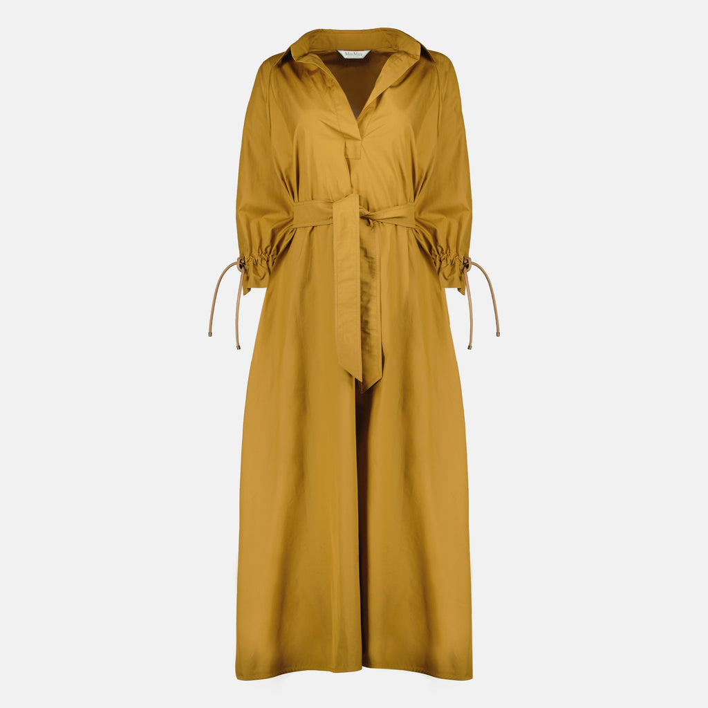 Immagine dell'articolo Vestito marrone in popeline di cotone del marchio Max Mara per Donna - Stagione Primavera-Estate 2026 - Vista Frontale