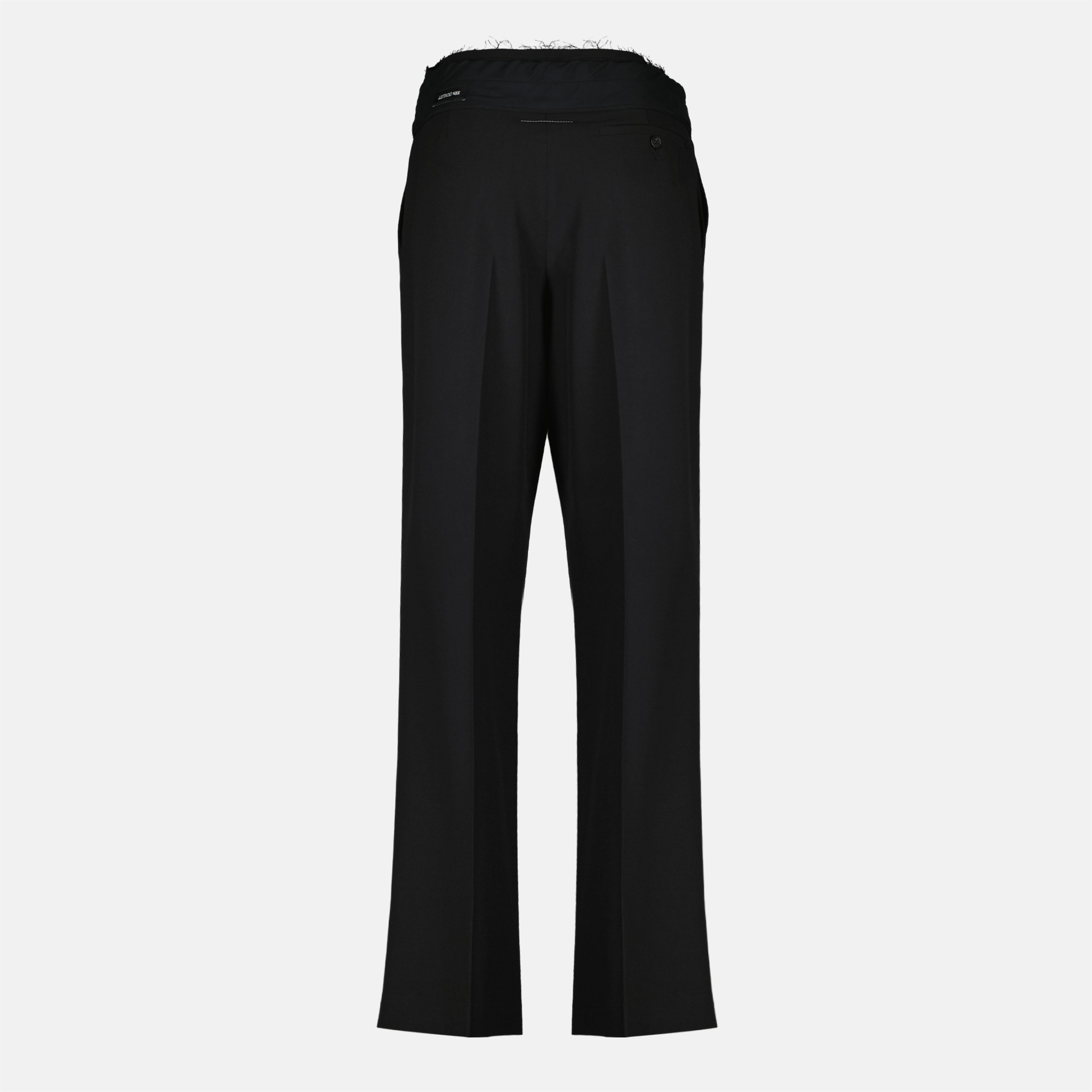 Pantalons Schwarze Woll-Hosen mit hohem Bund Mm6 Noir Femme