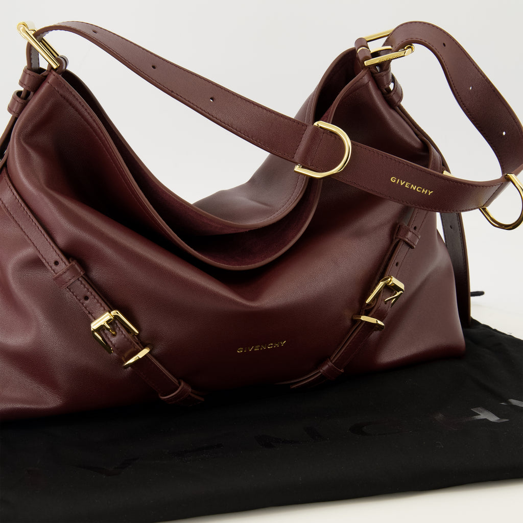 Sacs à main et épaule Sac Voyou medium en cuir bordeaux Givenchy Bordeaux Femme