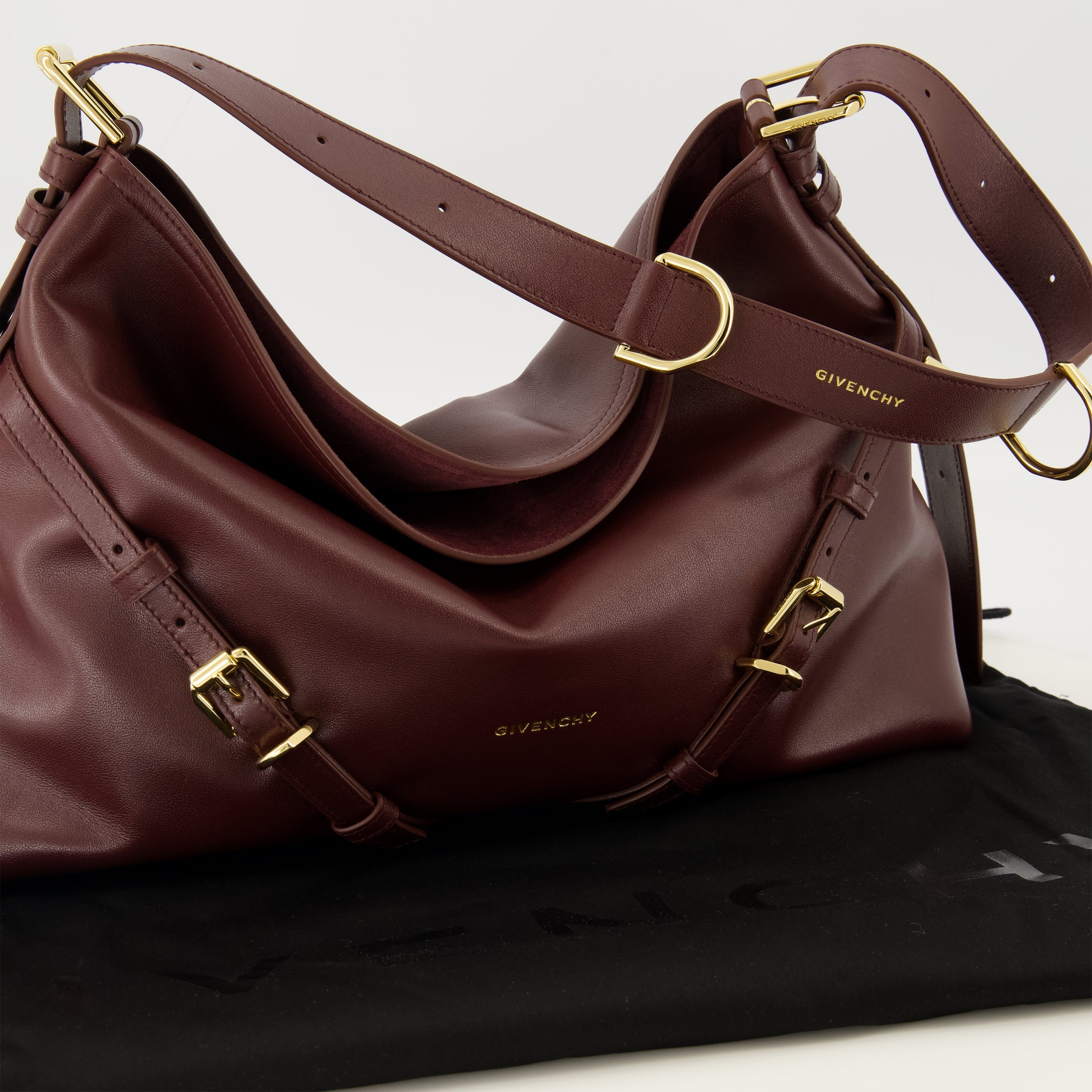 Sacs à main et épaule Sac Voyou medium en cuir bordeaux Givenchy Bordeaux Femme