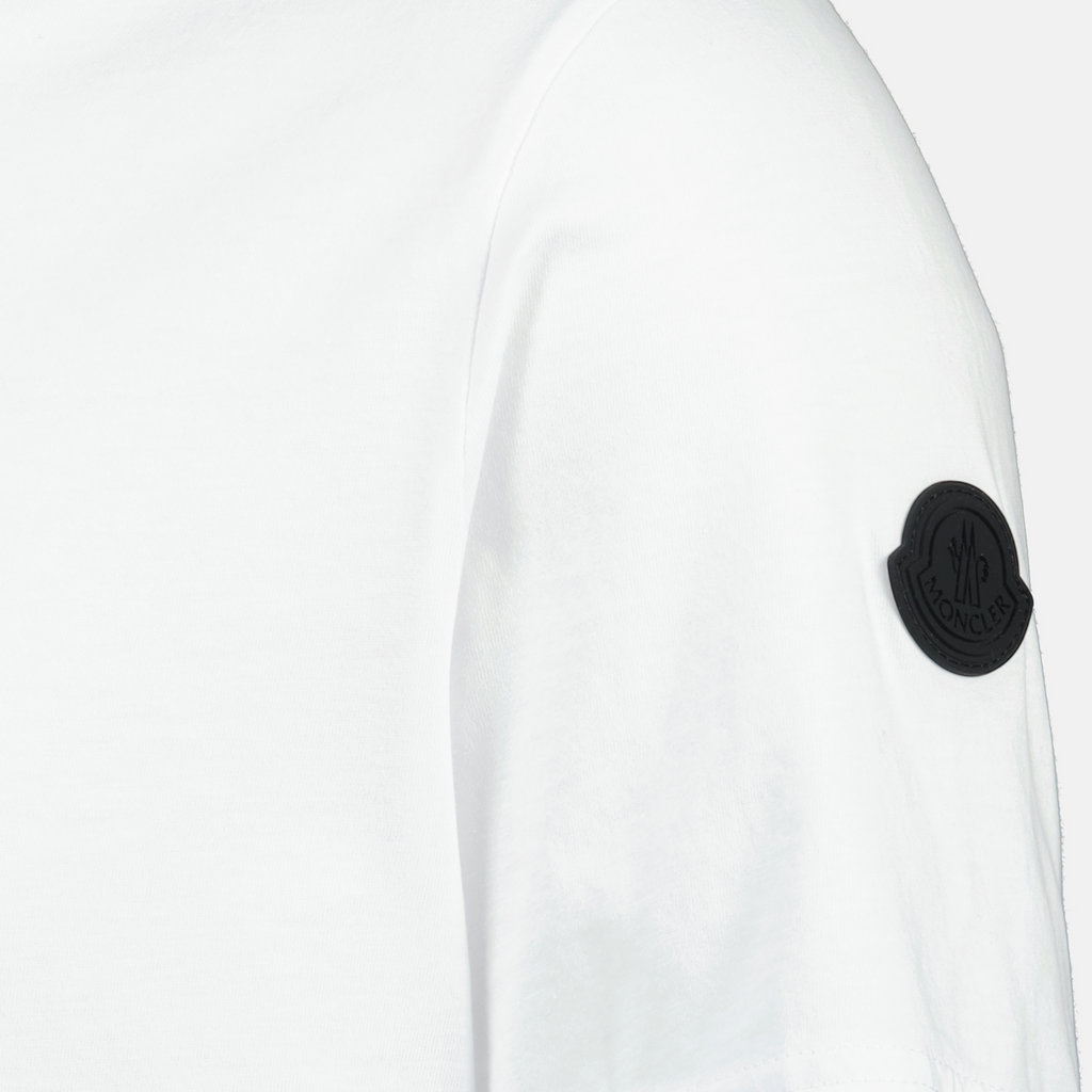 T-shirts T-shirt à logo délavé Moncler Blanc Homme