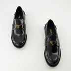 로퍼 검은색 가죽 로퍼 Prada 검은색 Femme