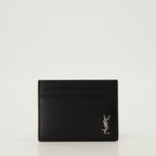 Pequenos artigos de couro Porte-cartes Tiny Cassandre Saint Laurent Preto Homme