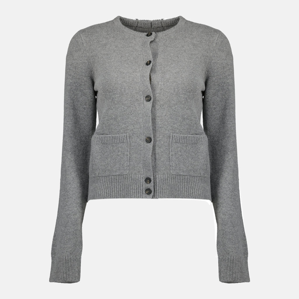 Image de l'article Cardigan gris de la marque Mm6 pour Femme - Saison Automne-Hiver 2025 - Vue de Face