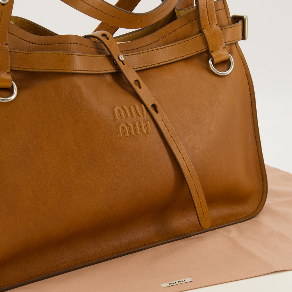 Sacs à main et épaule Borsa in Pelle Marrone Miu Miu Marron Femme