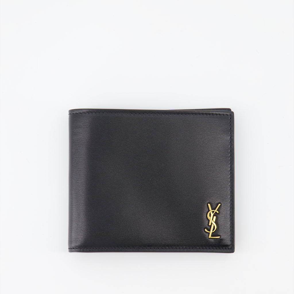 スモールレザーグッズ YSLウォレット Saint Laurent 黒 男