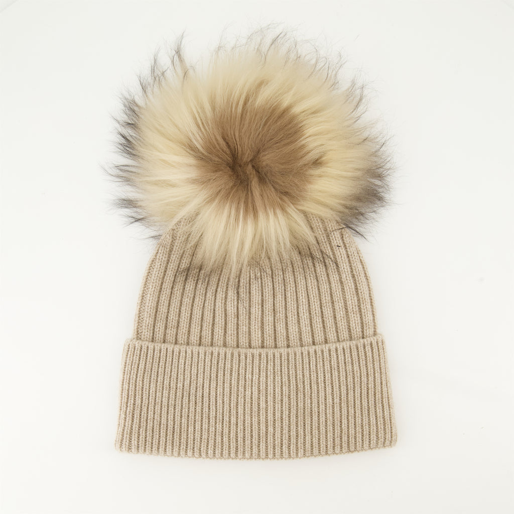 Hats, caps and beanies Bonnet Grenoble en cachemire Moncler Grenoble Beige Femme