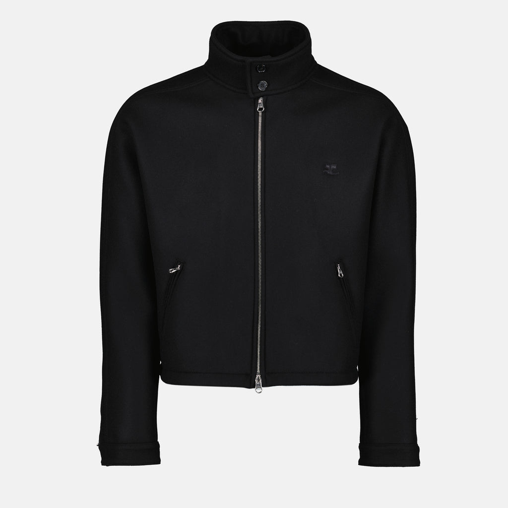 Vestes Bomber en laine Courrèges Noir Unisexe