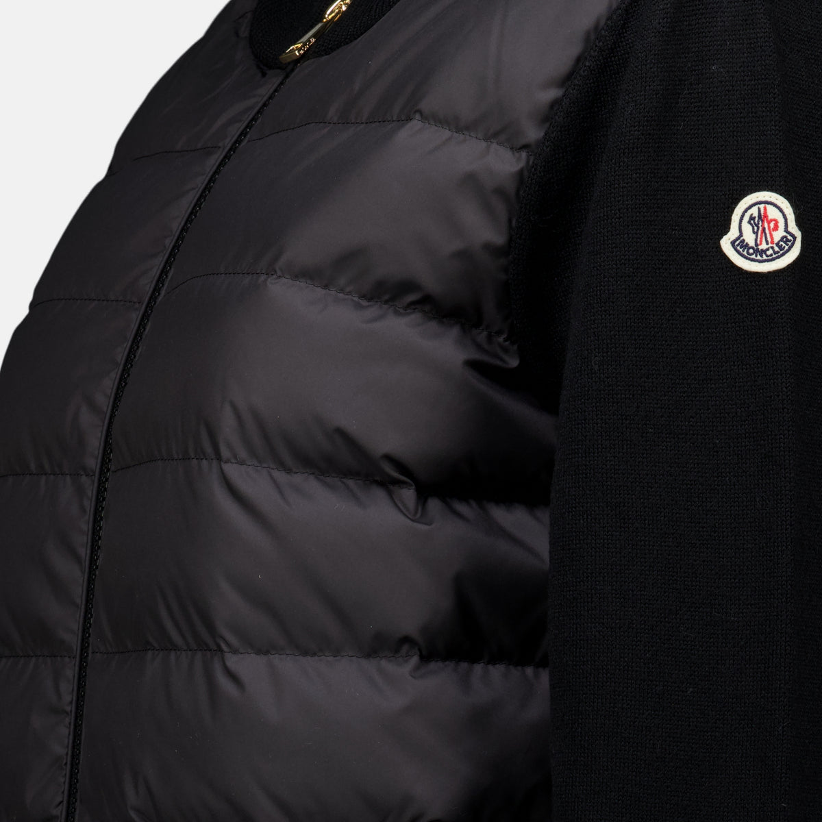 Vestes Cardigan bi-matière noir Moncler Noir Femme