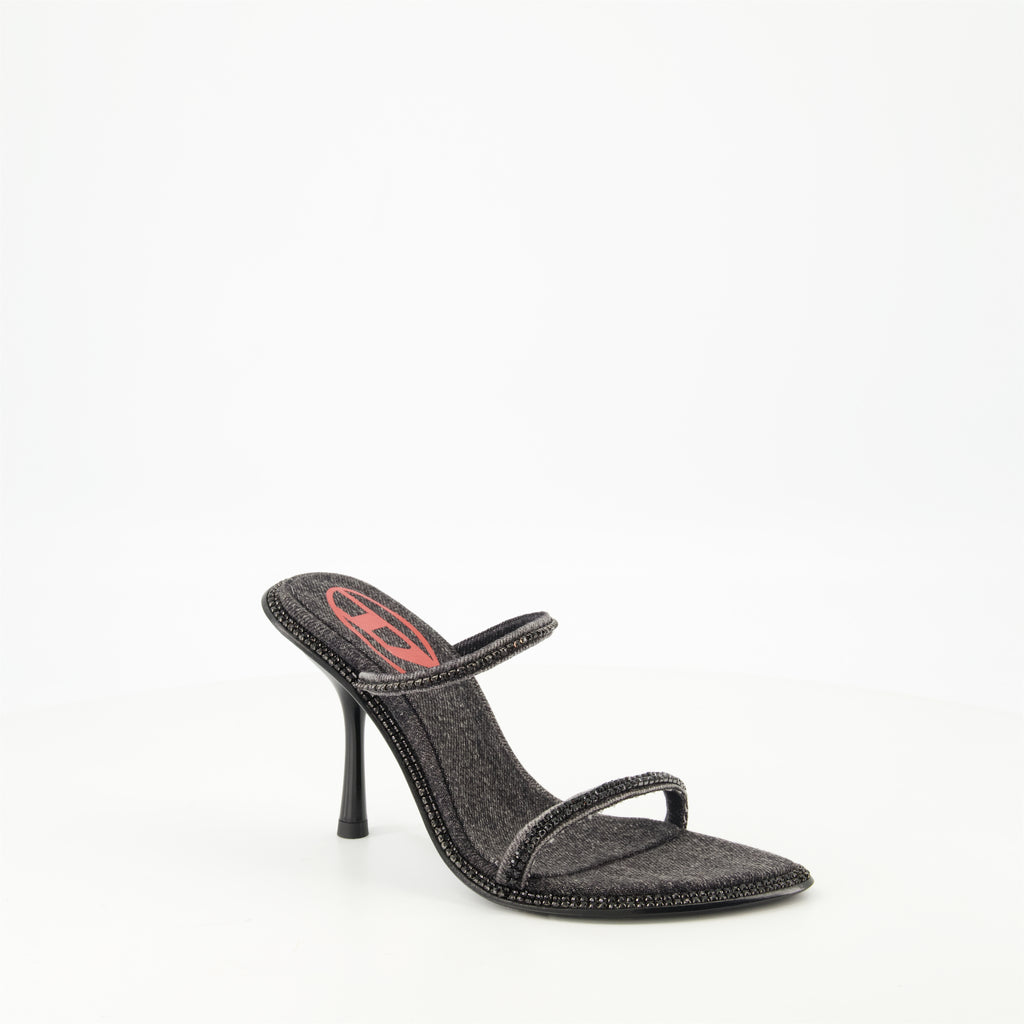 Chaussures ouvertes Sandales à talons D-havanna Sdl Diesel Noir Femme