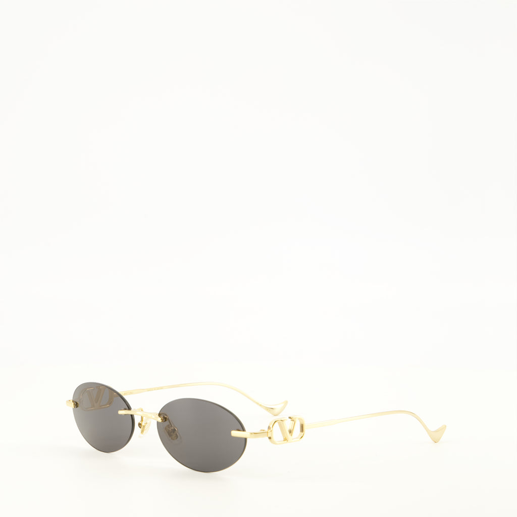 Lunettes Geometrische Metallbrille Valentino Garavani Doré Femme