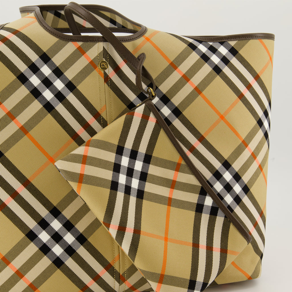 Tote bags Karierter Einkaufstasche Burberry Beige Femme