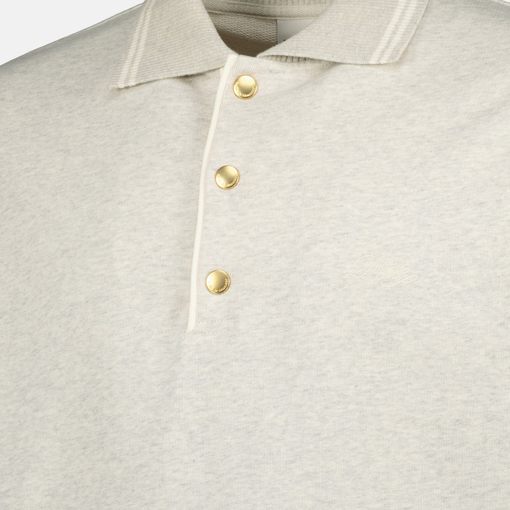 Immagine del polo a maniche lunghe divertente del marchio Drole De Monsieur per uomo - Collezione Primavera-Estate 2026 - Vista dettagliata_1