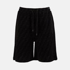 Shorts Bermuda FF en piqué Fendi Negro Homme