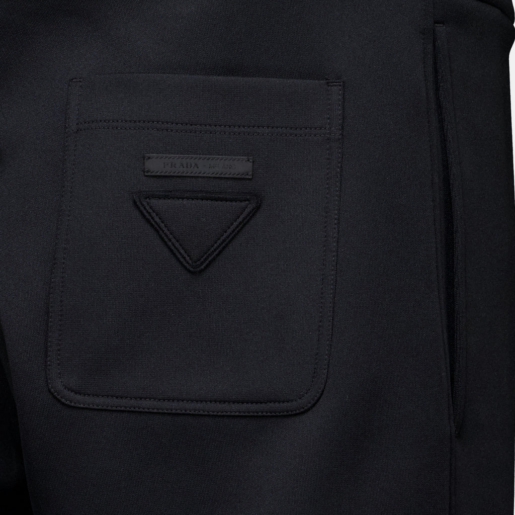 Pantalons Black Technical Fabric Pants Prada Noir Homme