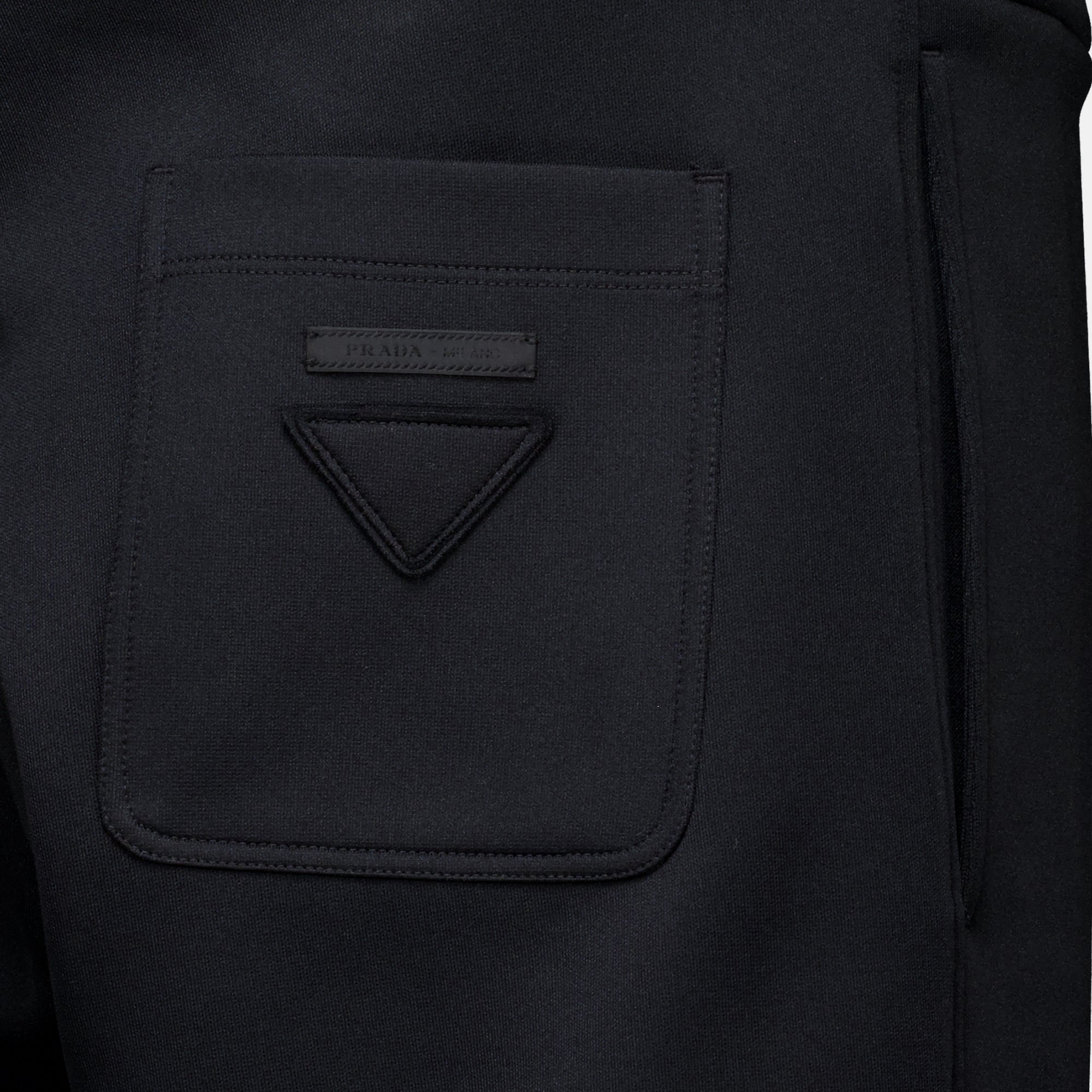 Pantalons Pantaloni in Tessuto Tecnico Nero Prada Noir Homme