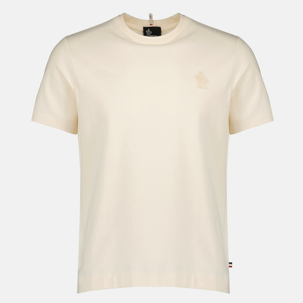 T-shirts Conjunto de tres camisetas de algodón en negro, beige y caqui Moncler Grenoble Multicolore Homme