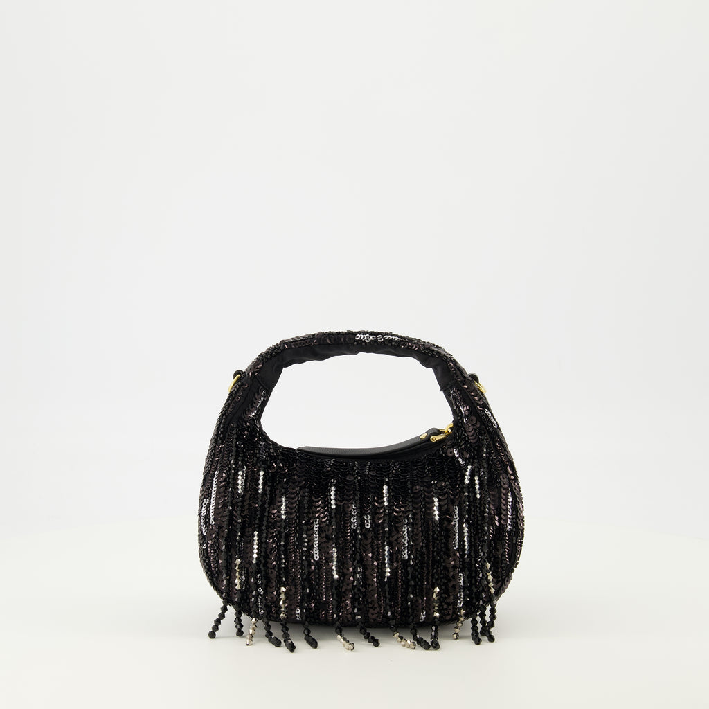 Imagen del bolso mini Wander de lentejuelas de Miu Miu para mujer - Temporada Primavera-Verano 2026 - Vista Trasera