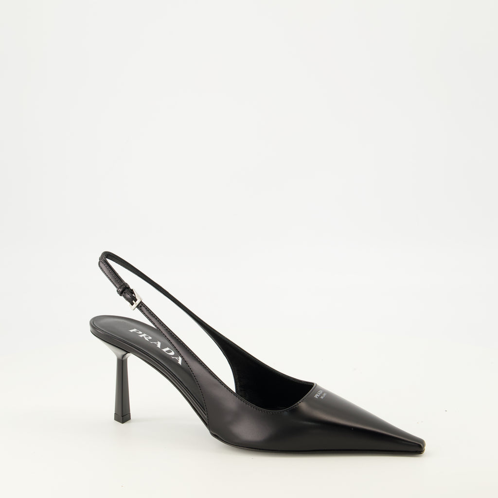 Escarpins Schwarze Lackleder-Pumps Prada Noir Femme