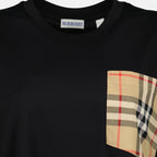 Bild des Burberry Damen T-Shirts mit schwarzem Check - Frühjahr-Sommer 2026 - Detaillierte Ansicht_1