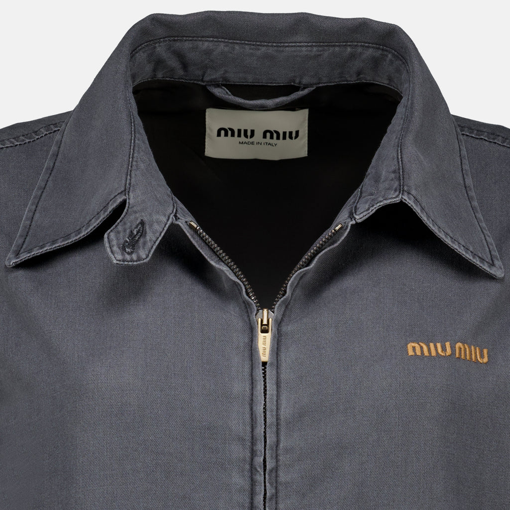 Vestes グレーシャンブレー ジャケット Miu Miu Gris Femme
