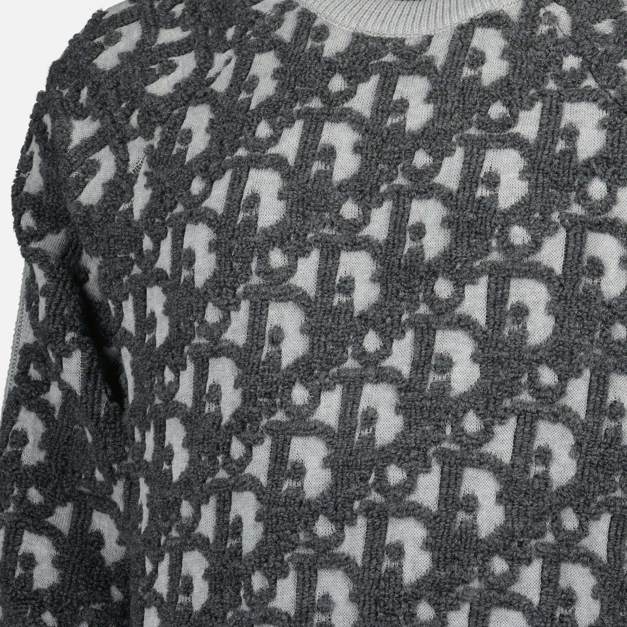 Maille Dior Oblique Sweater Dior Gris Homme