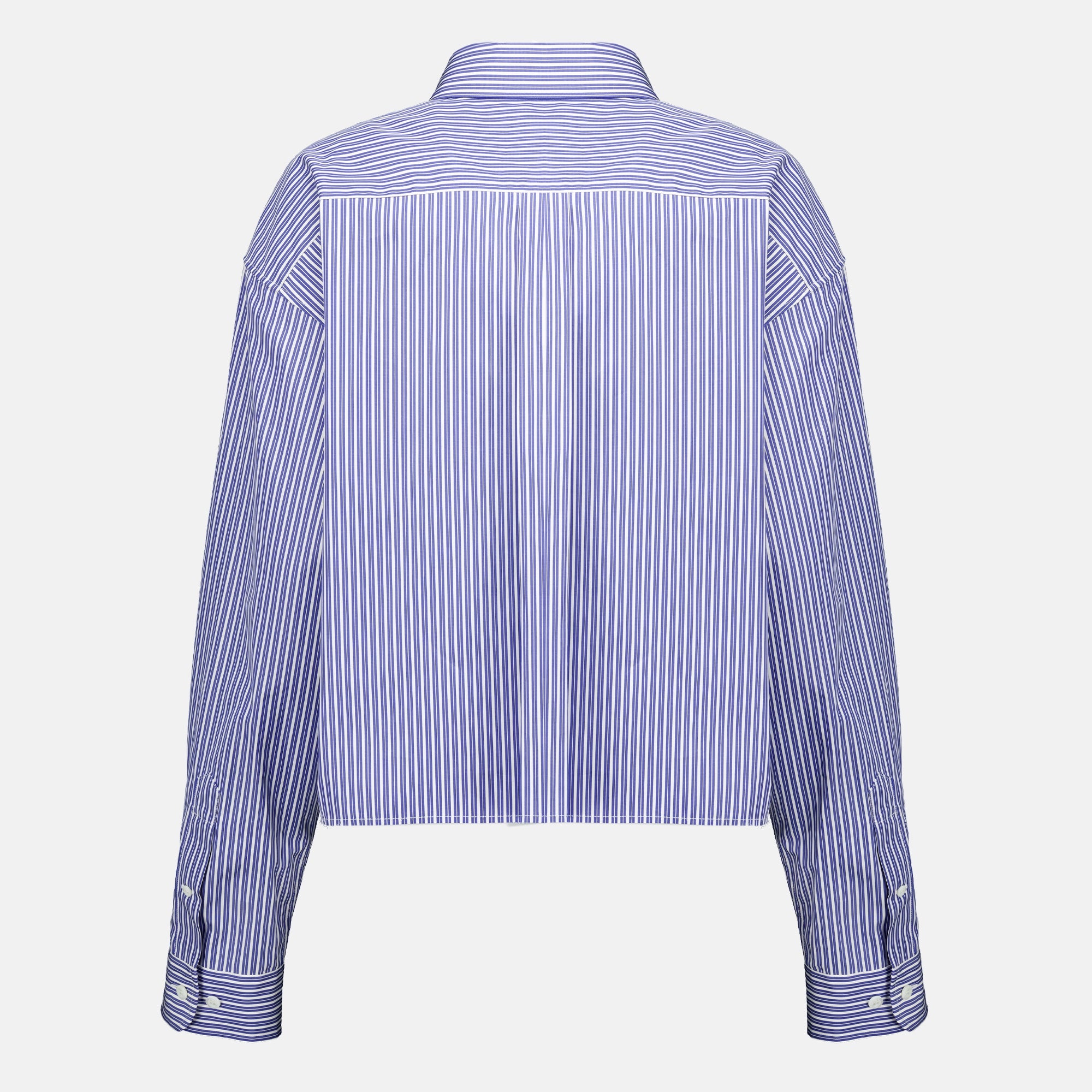 Chemises Chemise à rayures bleu marine en popeline Miu Miu Bleu foncé Femme