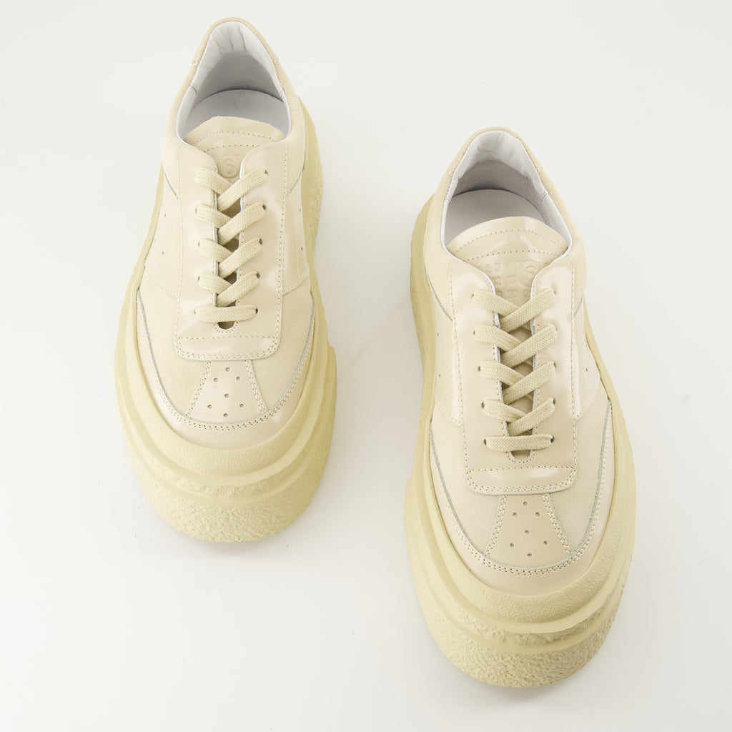 Baskets Baskets à plateforme Mm6 Beige Femme